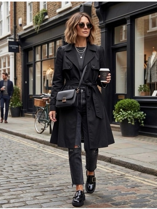 H&M Jackets & Blazers - H&M Women’s Black Belted Trench Coat - NWOT